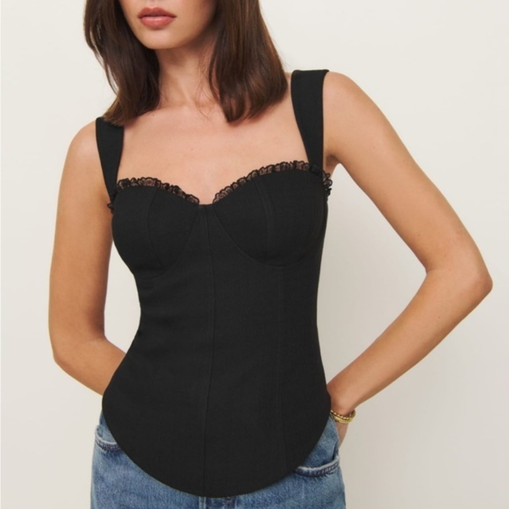 Reformation Alisa Top Black